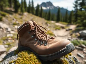 Wspinacz na wąskiej, ośnieżonej grani z czekanem, patrzący na ostry szczyt Himalajów, symbol przygotowań do wejścia na Island Peak